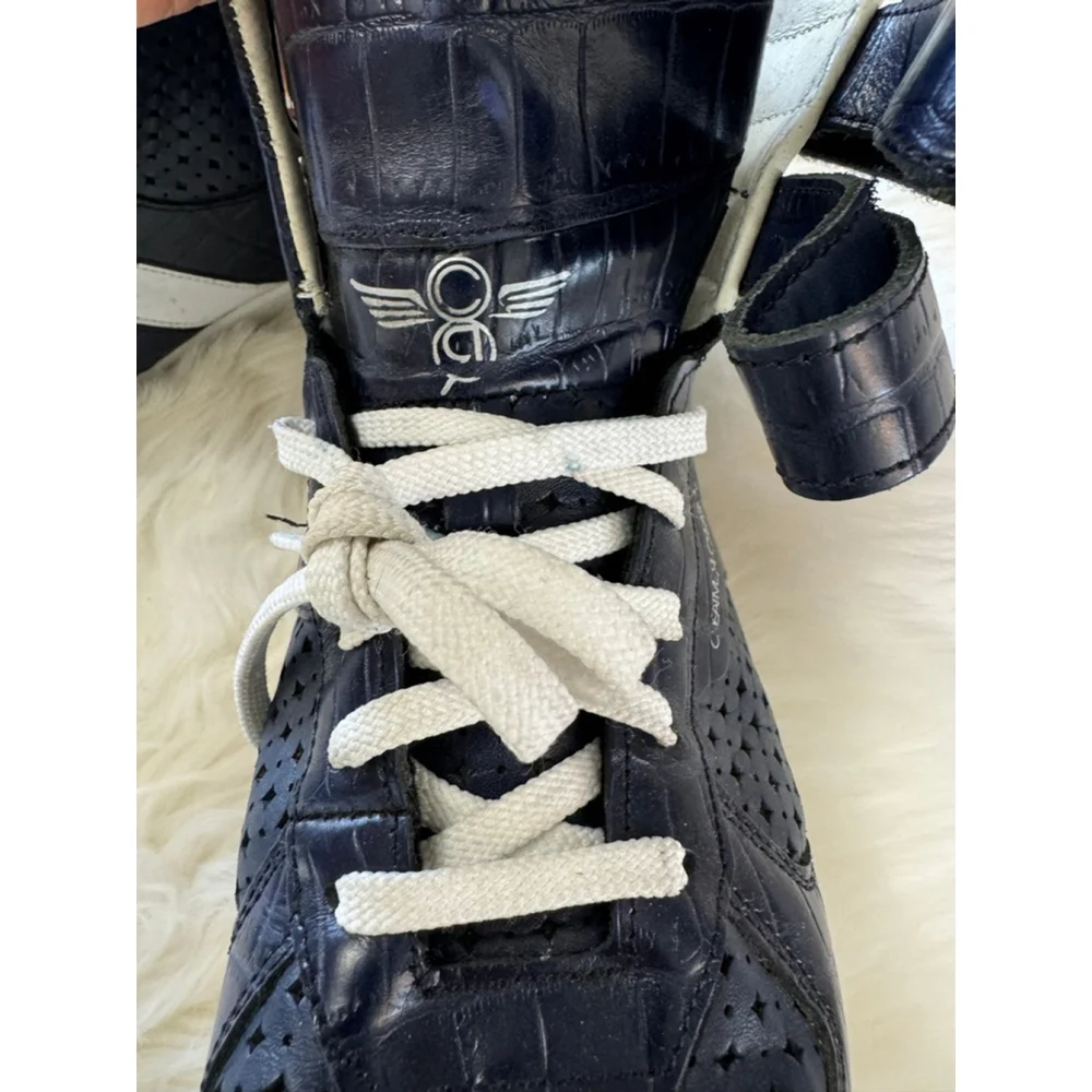 Creative Recreation | Midnight Blue Croc Embossed High-Top Sneakers | US 12 - Picture 7 of 10